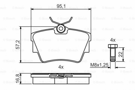 Тормозные колодки BOSCH 0986495487 (фото 1)