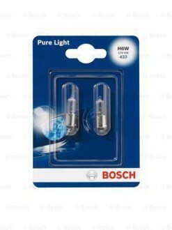 Лампа H6W 12V блистер 2 шт. - кратн. 20 шт - тимчасово недоступний BOSCH 1987301035