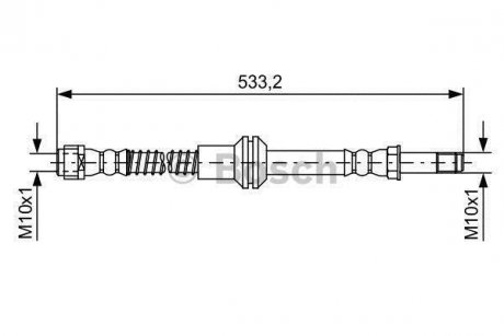 Тормозной шланг передн. W212, C218 BOSCH 1987481609 (фото 1)