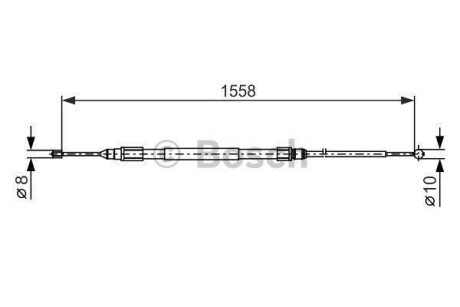 Трос ручного гальма BOSCH 1987482368