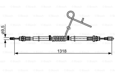 Гальмівний трос BOSCH 1987482559