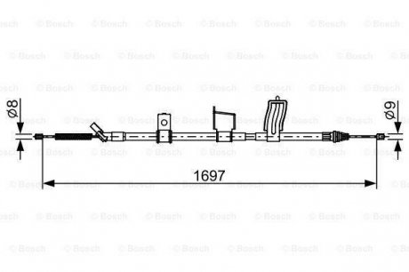 Трос стояночного тормоза BOSCH 1987482628 (фото 1)