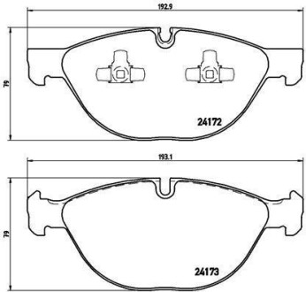 Тормозные колодки дисковые BREMBO P06058