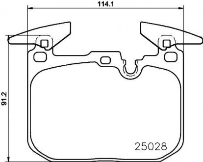 Комплект гальмівних колодок з 4 шт. дисків BREMBO P06096X (фото 1)