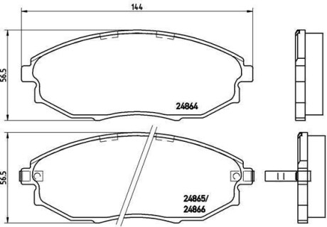 Гальмівні колодки дискові BREMBO P10007