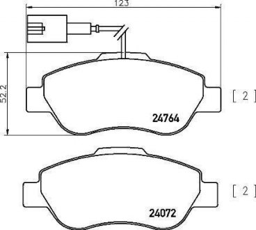 Гальмівні колодки дискові BREMBO P24 150 (фото 1)