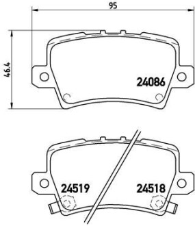 Гальмівні колодки дискові BREMBO P28038