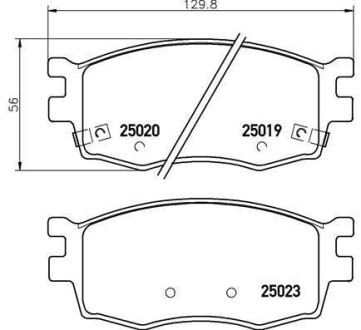 Гальмівні колодки дискові BREMBO P30 069 (фото 1)