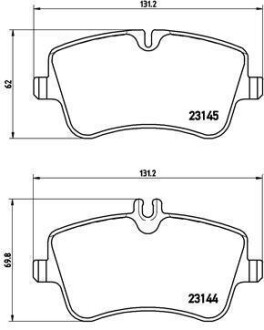 Тормозные колодки дисковые BREMBO P50045 (фото 1)