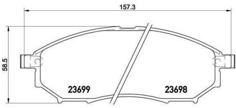 Тормозные колодки дисковые BREMBO P56094 (фото 1)