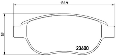 Тормозные колодки дисковые BREMBO P61068 (фото 1)