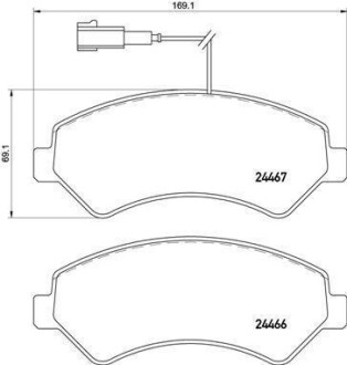 Гальмівні колодки дискові BREMBO P61 118