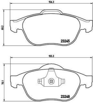 Гальмівні колодки дискові BREMBO P68 032 (фото 1)