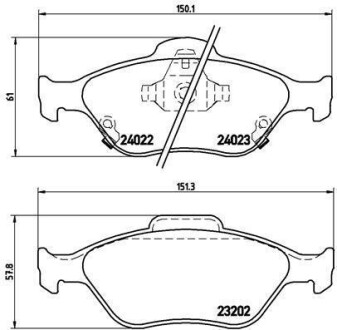 Тормозные колодки дисковые BREMBO P83085 (фото 1)