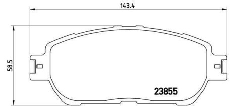 Гальмівні колодки дискові BREMBO P83105 (фото 1)