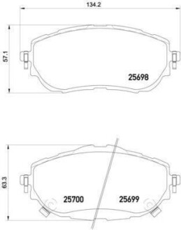 Тормозные колодки дисковые BREMBO P83150 (фото 1)