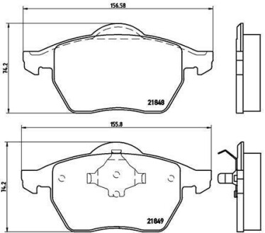 Колодки дискового тормоза BREMBO P85039 (фото 1)