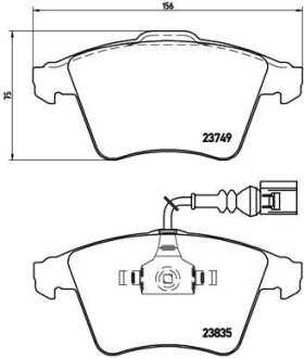 Гальмівні колодки дискові BREMBO P85090 (фото 1)