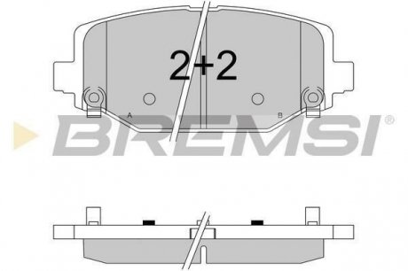 Гальмівні колодки зад. Fiat Freemont 11-/Dodge Caravan 08- (130.1x55.2x17.1) BREMSI BP3544
