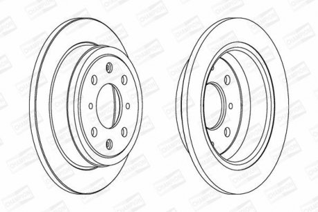 HONDA Диск тормозн.задн.Accord,Civic,Concerto,Prelude,Rover 200,400,45 CHAMPION 561383CH