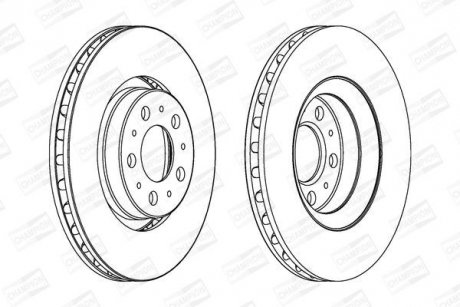 Диск гальмівний CHAMPION 562173CH (фото 1)