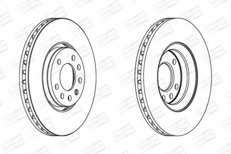 OPEL Диск тормозной передн. Vectra C 02- CHAMPION 562385CH