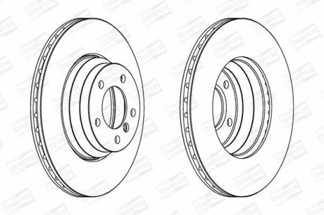 BMW Диск тормозной передн.1 E81/87,3 E90,X1 E84 04- CHAMPION 562395CH-1