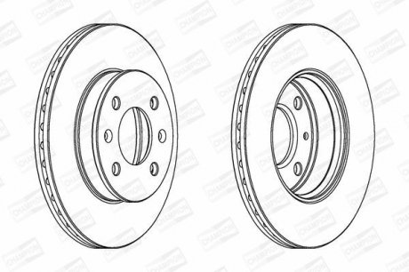 Диск гальмівний CHAMPION 562425CH (фото 1)