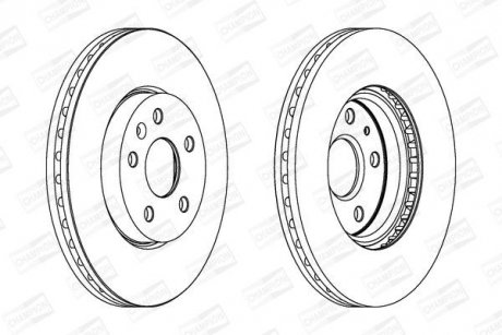 Диск гальмівний CHAMPION 562462CH-1 (фото 1)