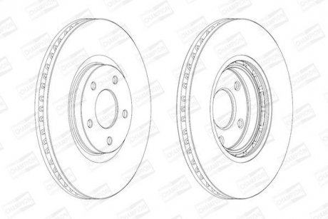 Диск гальмівний CHAMPION 562465CH (фото 1)