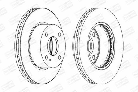 Диск гальмівний CHAMPION 562539CH (фото 1)