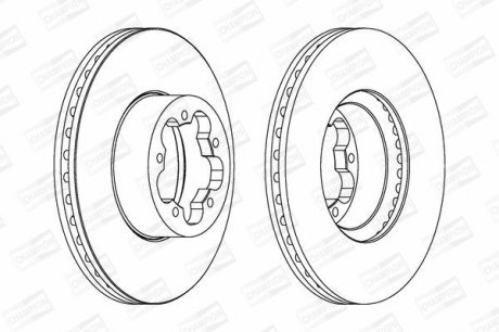 Диск тормозной передний (кратно 2шт.) Ford Transit (06-14), Transit Tourneo (06- CHAMPION 562540CH