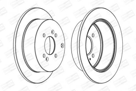 Диск гальмівний CHAMPION 562551CH-1 (фото 1)