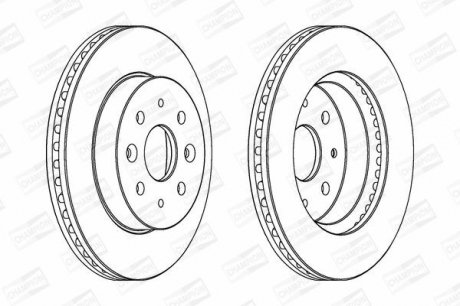 PARTS KIA Тормозной диск передн.Rio 1.3/1.5 00- CHAMPION 562557CH