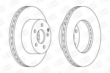 Диск гальмівний CHAMPION 562623CH (фото 1)