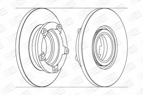 Диск гальмівний CHAMPION 562638CH-1 (фото 1)