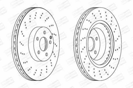 DB Тормозной диск передний S-class W221 05- CHAMPION 562678CH-1