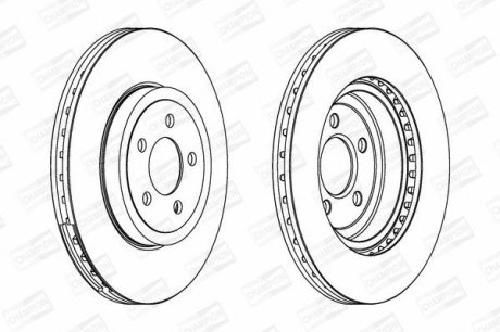CHRYSLER Диск тормозной передн. 300C CHAMPION 562868CH-1