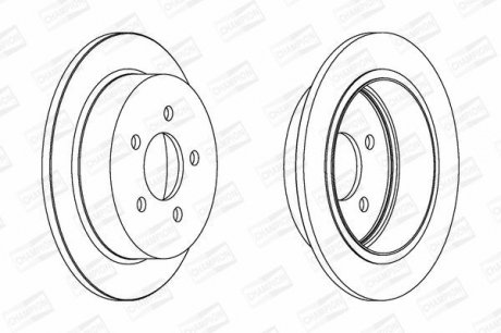 JEEP Диск тормозной задн.Grand Cherokee 92-99 CHAMPION 562880CH (фото 1)