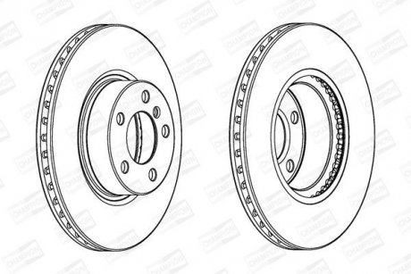Диск гальмівний CHAMPION 562891CH-1 (фото 1)