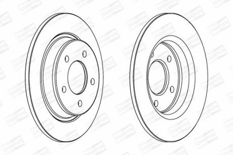 MAZDA Диск тормозной задн.&quot;15&quot; Mazda 3/5 1.8/2.0/2.3 CHAMPION 563043CH