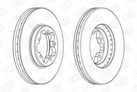 Диск гальмівний CHAMPION 563123CH (фото 1)