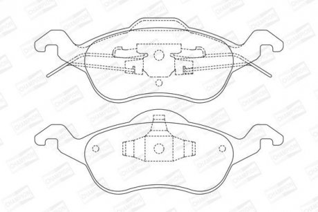 Колодки гальмівні дискові CHAMPION 571967CH (фото 1)
