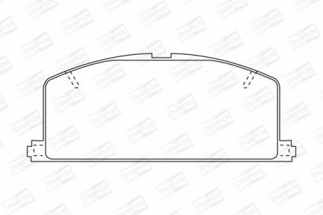 TOYOTA Тормозные колодки передн.Carina II, Corolla, Camry, Corona 1.3/2.0 CHAMPION 572255CH (фото 1)