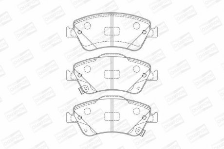 Колодки тормозные дисковые передние TOYOTA Auris CHAMPION 572524CH (фото 1)