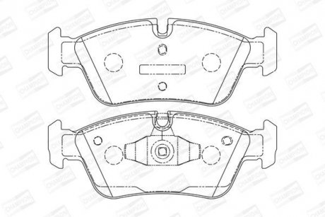 Колодки гальмівні дискові CHAMPION 573138CH (фото 1)