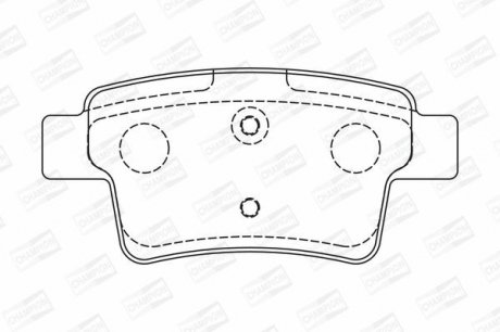 Колодки тормозные дисковые задние CITROEN C4 Grand Picasso I (UA_) 06-13, C4 Pic CHAMPION 573194CH