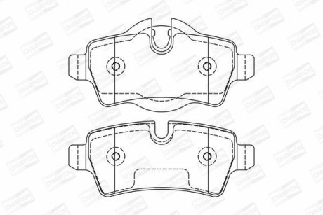 Колодки гальмівні дискові задні MINI MINI (R56) 05-14, MINI Convertible (R57) 07-15 CHAMPION 573200CH