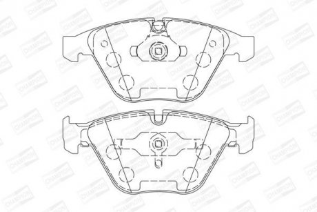 Колодки гальмівні дискові CHAMPION 573210CH (фото 1)