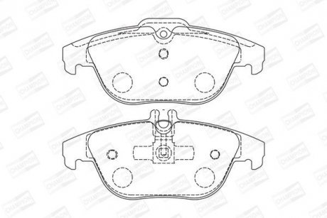 Колодки гальмівні дискові CHAMPION 573248CH (фото 1)